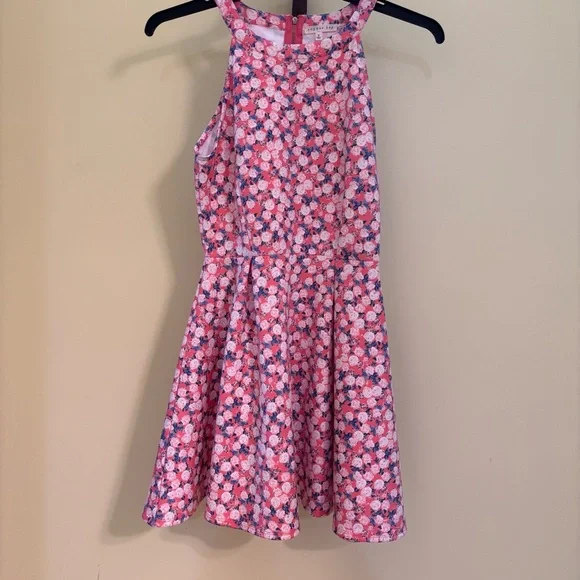 Floral Sleeveless Dress. Pink and Blue - Picture 7 of 17